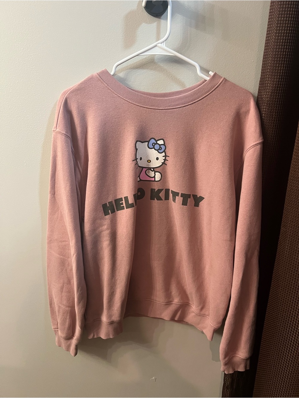 Hello Kitty Dusty Pink Graphic Crewneck Sweatshirt